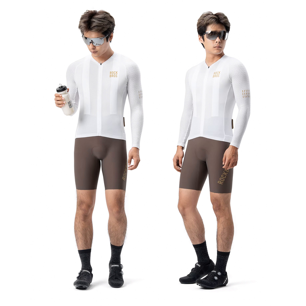 Rockbros YDCX008 Diamond Long Sleeve Cycling Jersey Size M - White