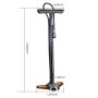 Rockbros GP6532B Floor Pump with Pressure Gauge - Black and Orange