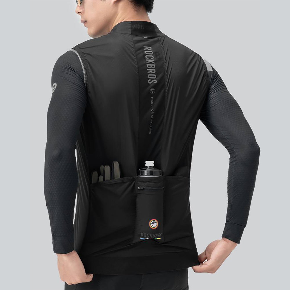 Rockbros TLMJ003-01 ROAD TO SKY men&amp;amp;#39;s lightweight breathable cycling vest M - black