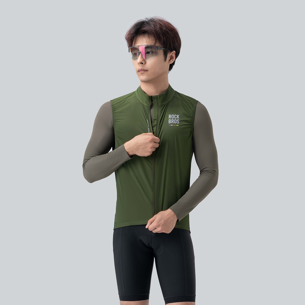 Rockbros TLMJ003-01 ROAD TO SKY men&amp;amp;#39;s lightweight breathable cycling vest S - green