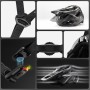 Rockbros LK-99 Mountain Bike Helmet with Adjustable Visor and Magnetic Closure 58-62 cm - Black