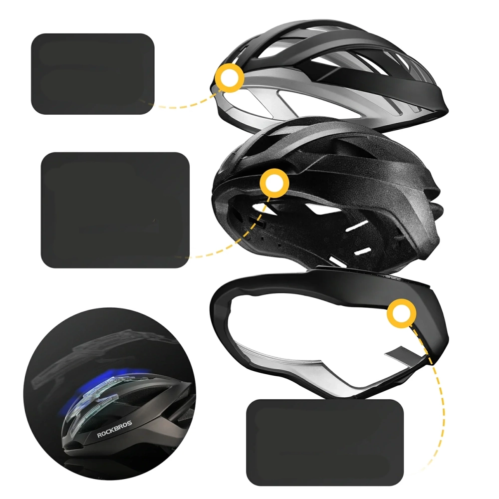 Rockbros LK-69 Bike Helmet with Reinforced Frame 58-62 cm - Black