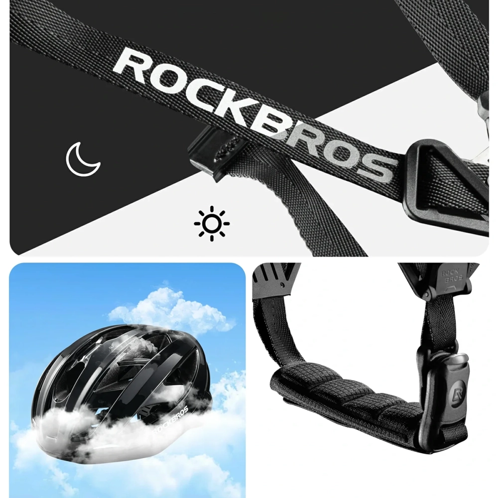Rockbros LK-69 Bike Helmet with Reinforced Frame 58-62 cm - Black