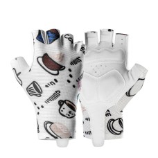 Rockbros S389 Women&amp;amp;#39;s Short Shock Absorbing Cycling Gloves L - White