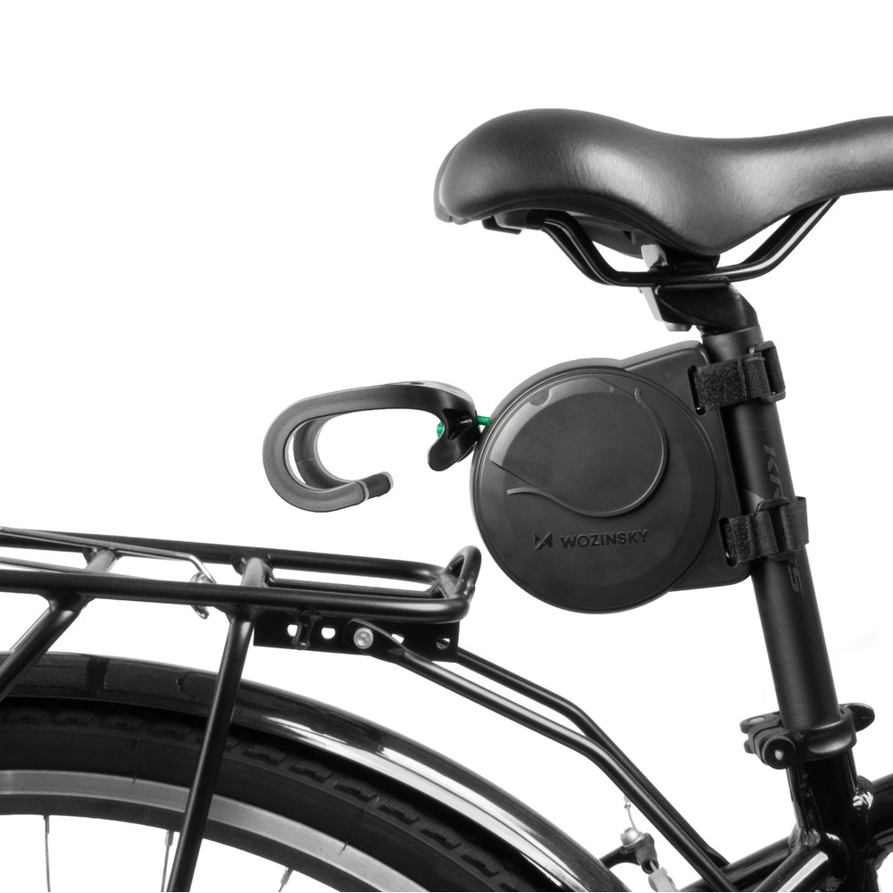 Wozinsky WLH-K2 tow rope for children's bike 2.6 m self-retracting - black