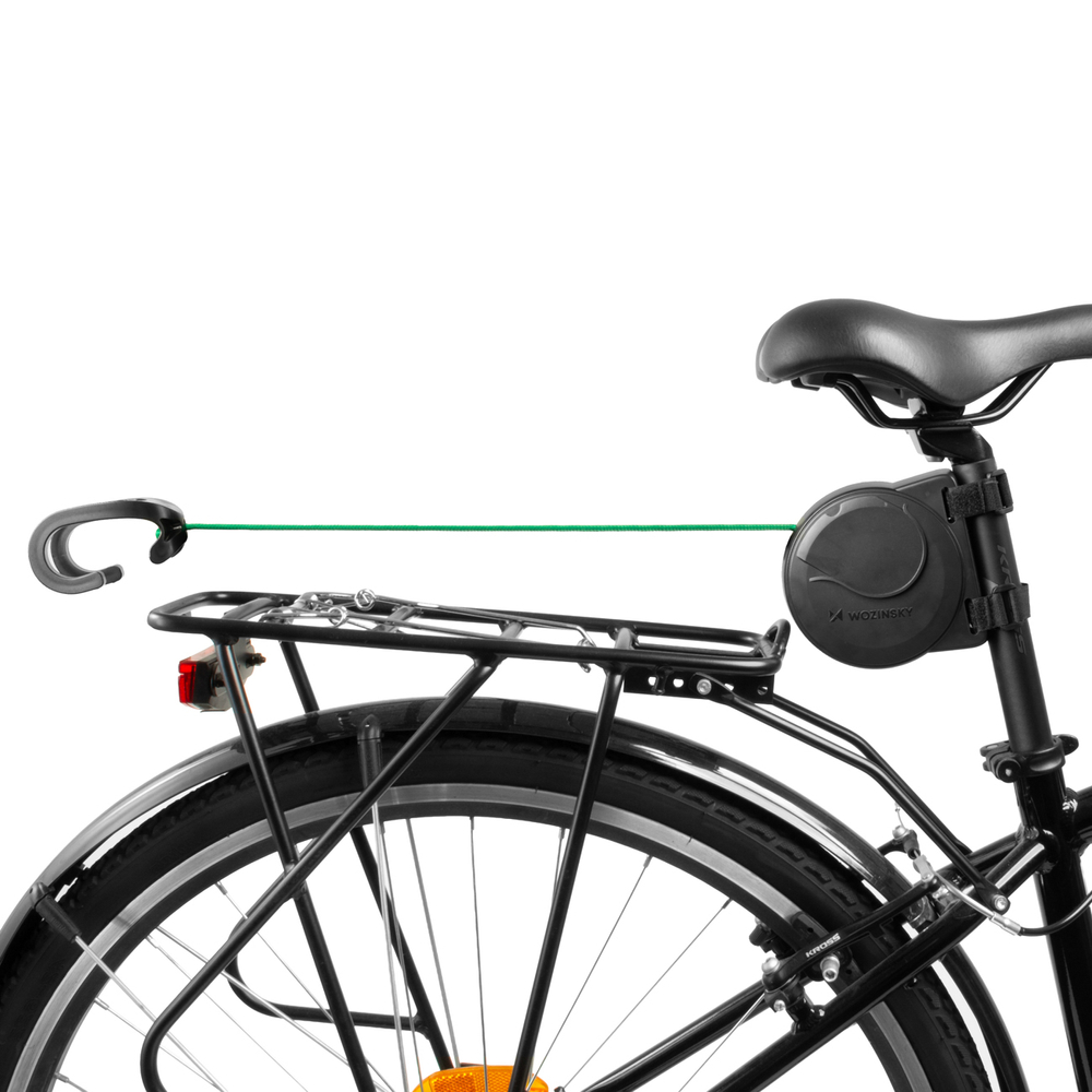 Wozinsky WLH-K2 tow rope for children's bike 2.6 m self-retracting - black