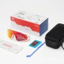 Rockbros SP383 Shining Warrior Cycling Glasses - Matte White Frame, Polarized Red Lenses