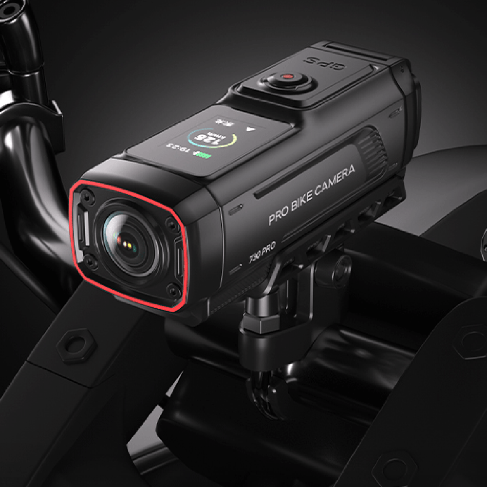 AKEEYO 730Pro 4K Handlebar Video Recorder Sports Camera for Bikes and Motorcycles - Black