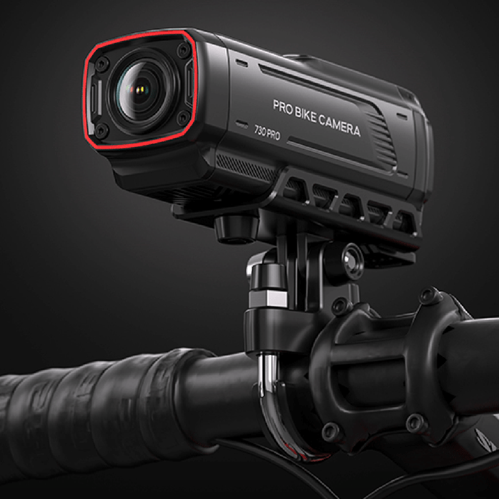 AKEEYO 730Pro 4K Handlebar Video Recorder Sports Camera for Bikes and Motorcycles - Black