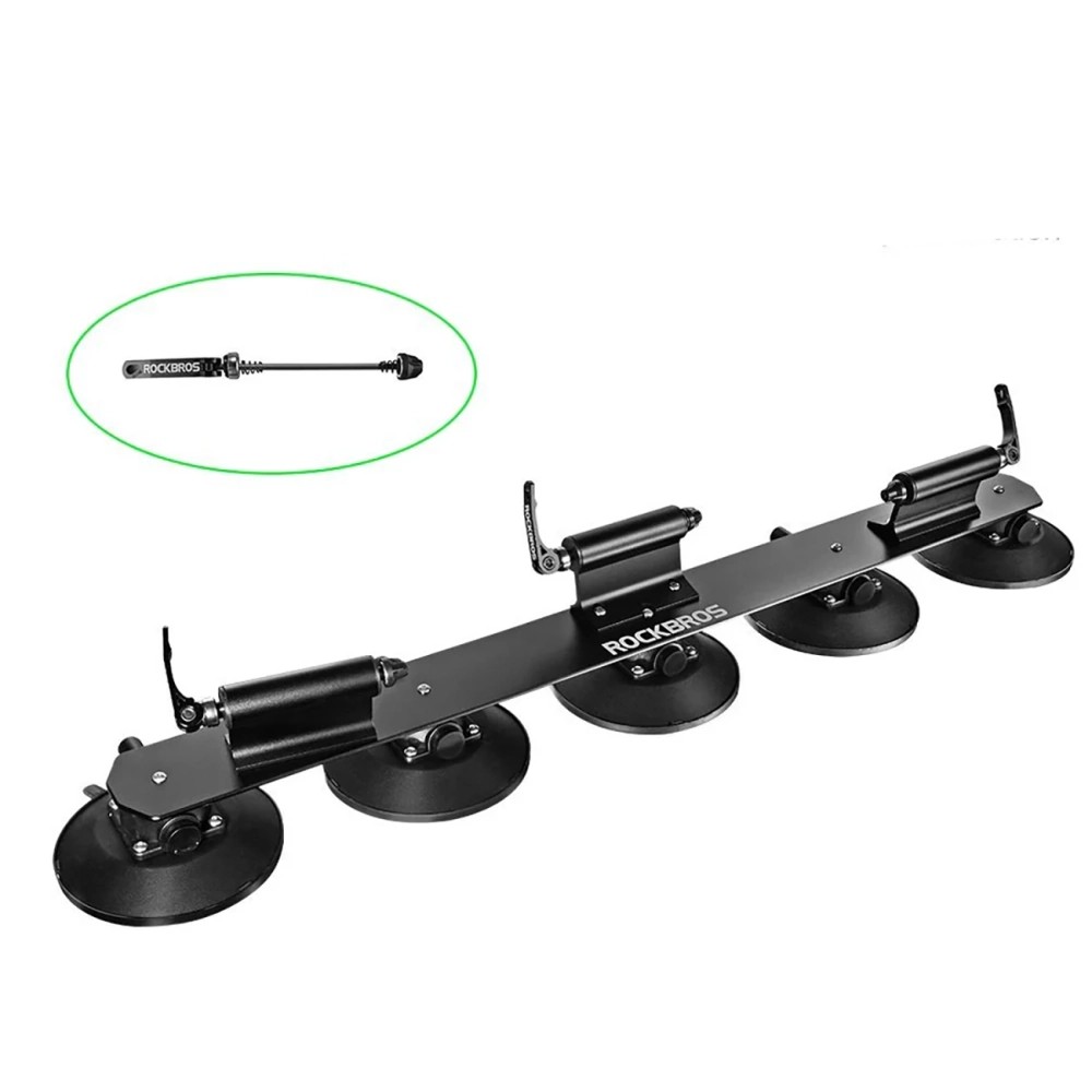 Rockbros XP1003 Suction Cup Roof Rack for 3 Bikes - Black