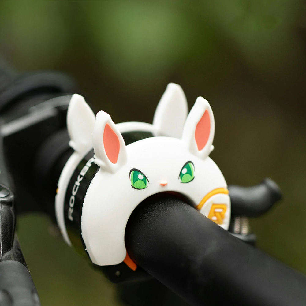 Rockbros 34001100 Children&amp;amp;#39;s Bicycle Bell Rabbit Motif - White
