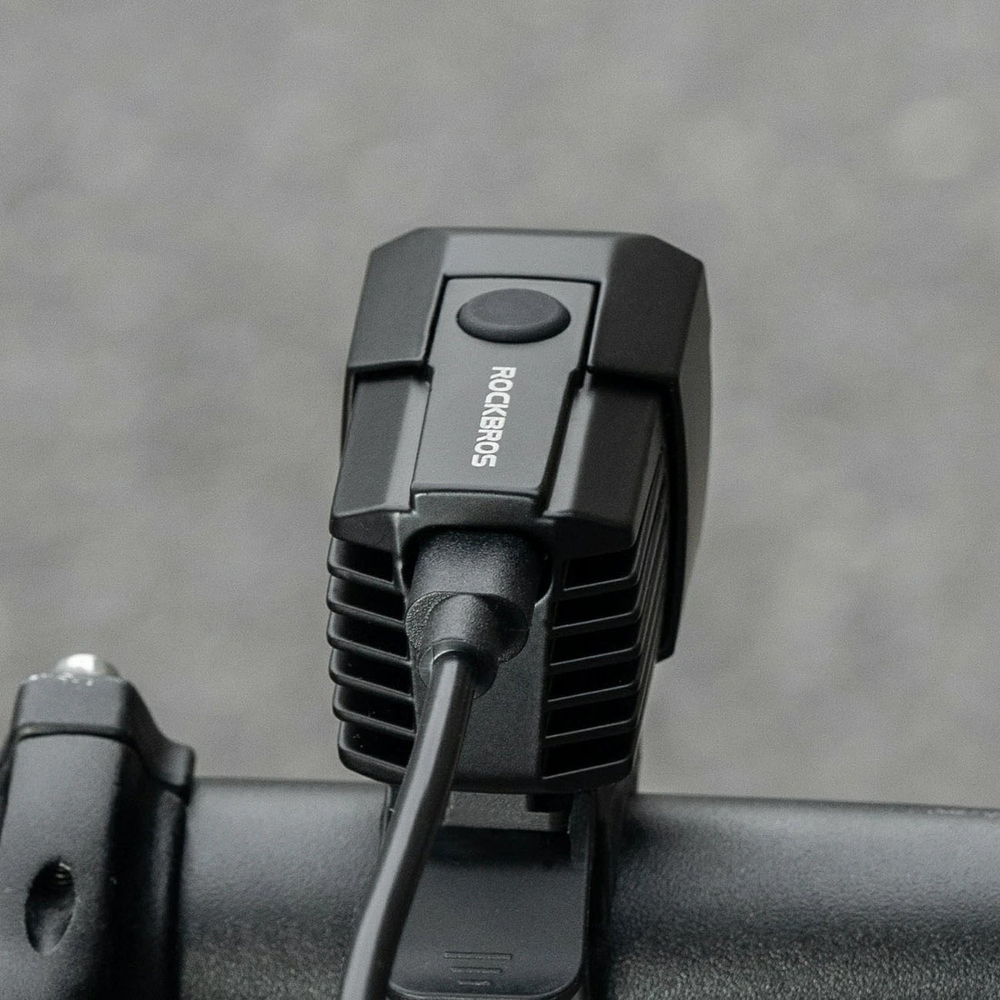 Rockbros RHL1600 Front Bike Light 1600lm with External Power Supply USB-C - Black