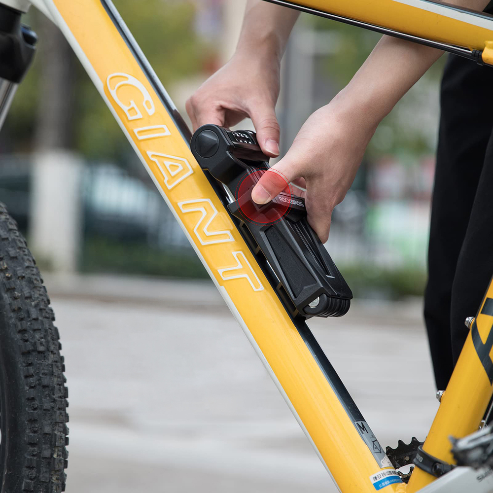 Rockbros LFCXR0085 Folding Bike Lock with Combination - Black