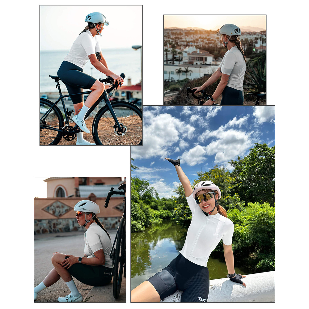 Rockbros 15210007011 TVI L Women&amp;amp;#39;s Cycling Jersey - White