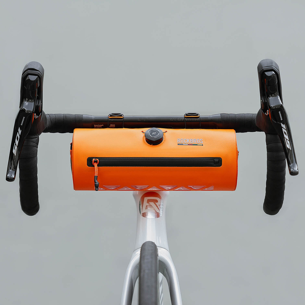 Rockbros AS-143 ROAD TO SKY handlebar bicycle bag, waterproof, 2 l - orange