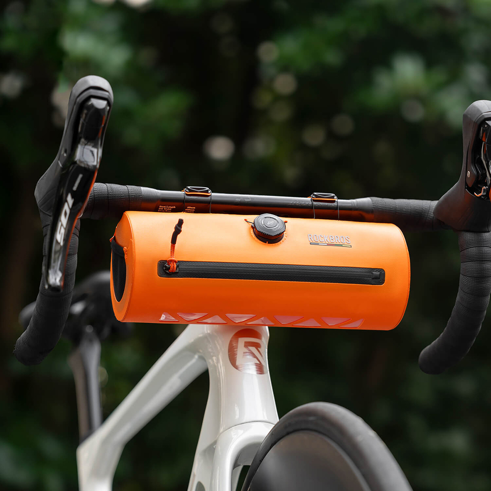 Rockbros AS-143 ROAD TO SKY handlebar bicycle bag, waterproof, 2 l - orange