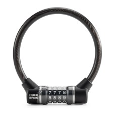 Rockbros 87639-4 bicycle lock with code and steel cable - black Rockbros 87639-4 bicycle lock with code and steel cable - black