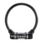 Rockbros 87639-4 bicycle lock with code and steel cable - black