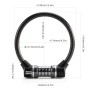 Rockbros 87639-4 bicycle lock with code and steel cable - black