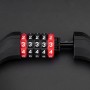 Rockbros RKS507 bicycle lock with 5-digit code, steel cable, 180 cm - black