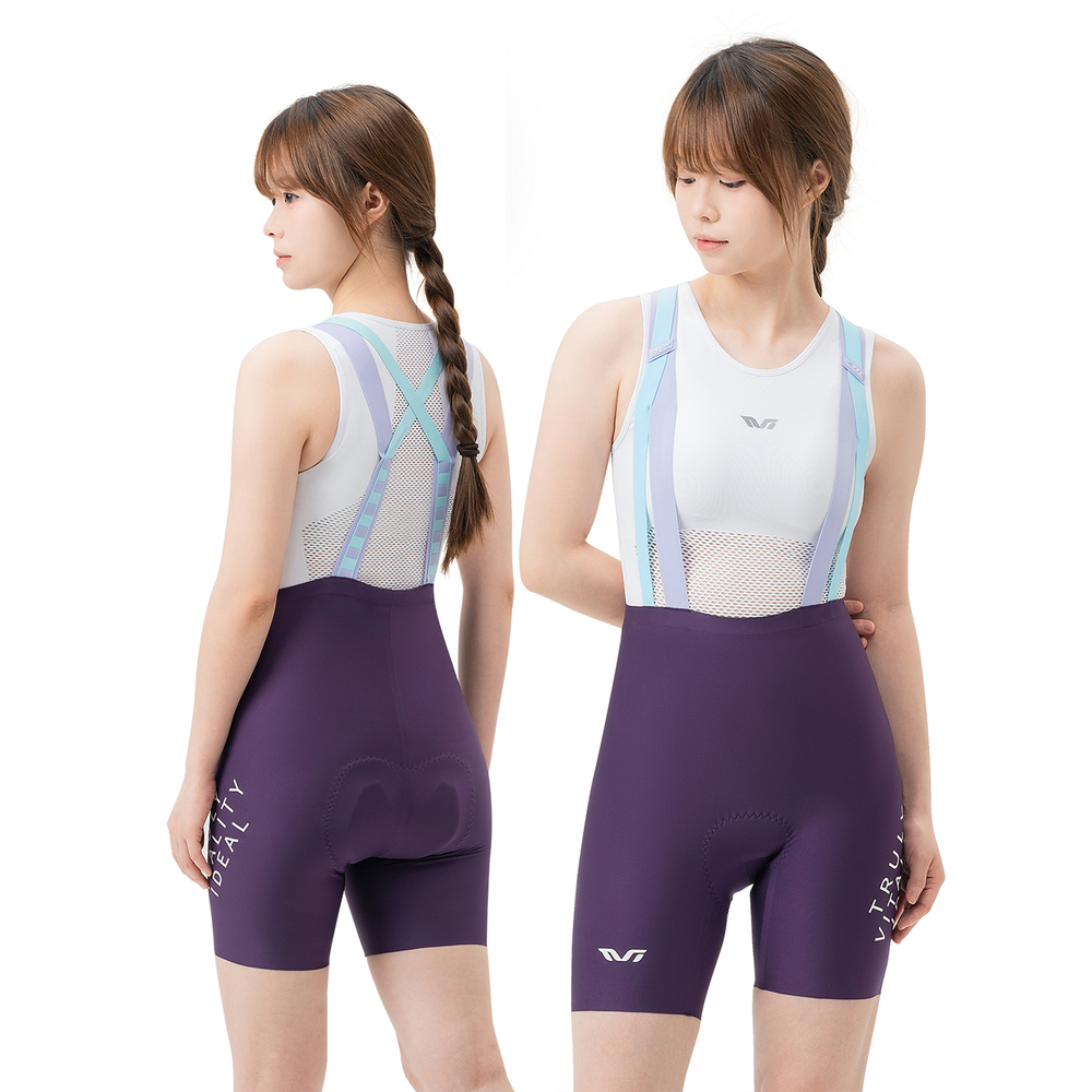 Rockbros YDDK017-1 TVI Women&amp;amp;#39;s Cycling Shorts with Bib and Pad Size S - Purple