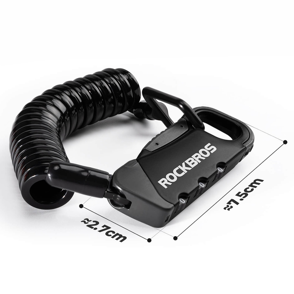Rockbros RBK6N Combination Bike Lock - Black
