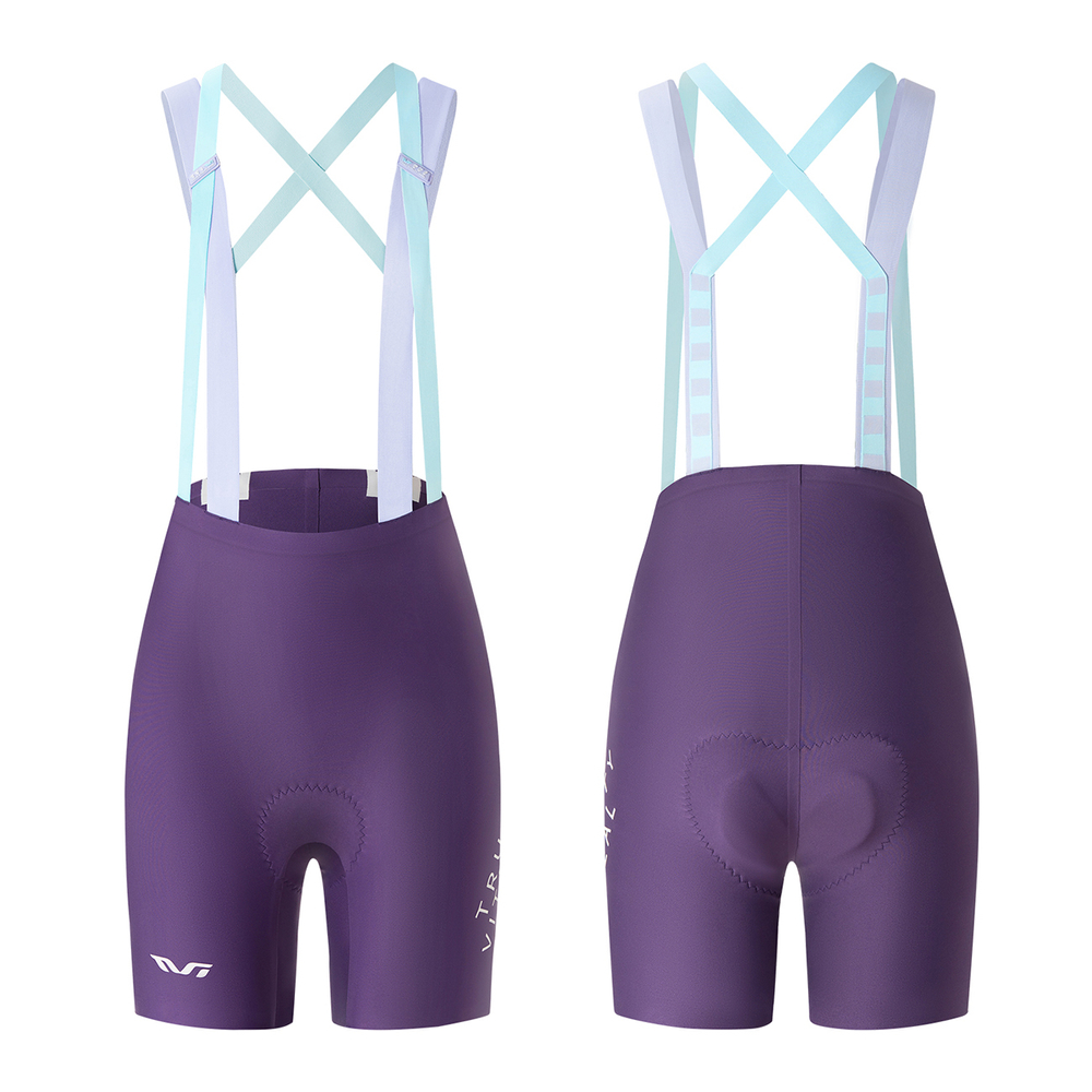 Rockbros YDDK017-1 TVI Women&amp;amp;#39;s Cycling Shorts with Bib and Pad Size M - Purple