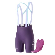 Rockbros YDDK017-1 TVI Women&amp;amp;#39;s Cycling Shorts with Bib and Pad Size L - Purple