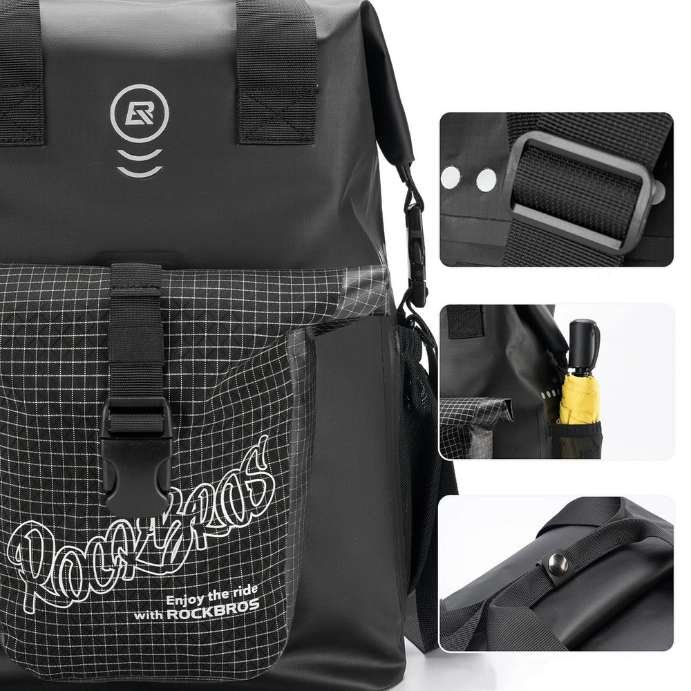 Rockbros AS-158 Handlebar Bag for Brompton 18L Folding Bike - Black