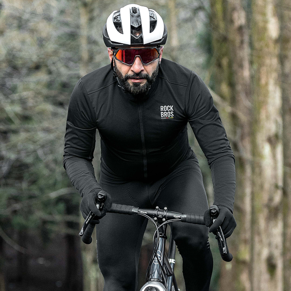 Rockbros TLWT001 ROAD TO SKY windproof insulated cycling jersey M - black