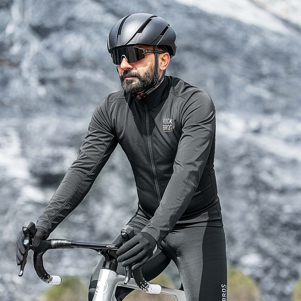 Rockbros TLWT001 ROAD TO SKY windproof insulated cycling jersey L - black