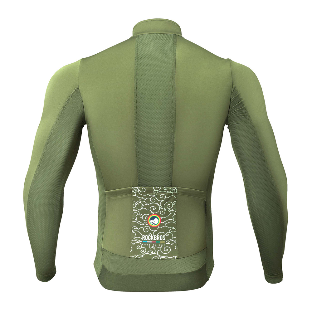 Rockbros TLWT001 ROAD TO SKY windproof insulated cycling jersey M - green