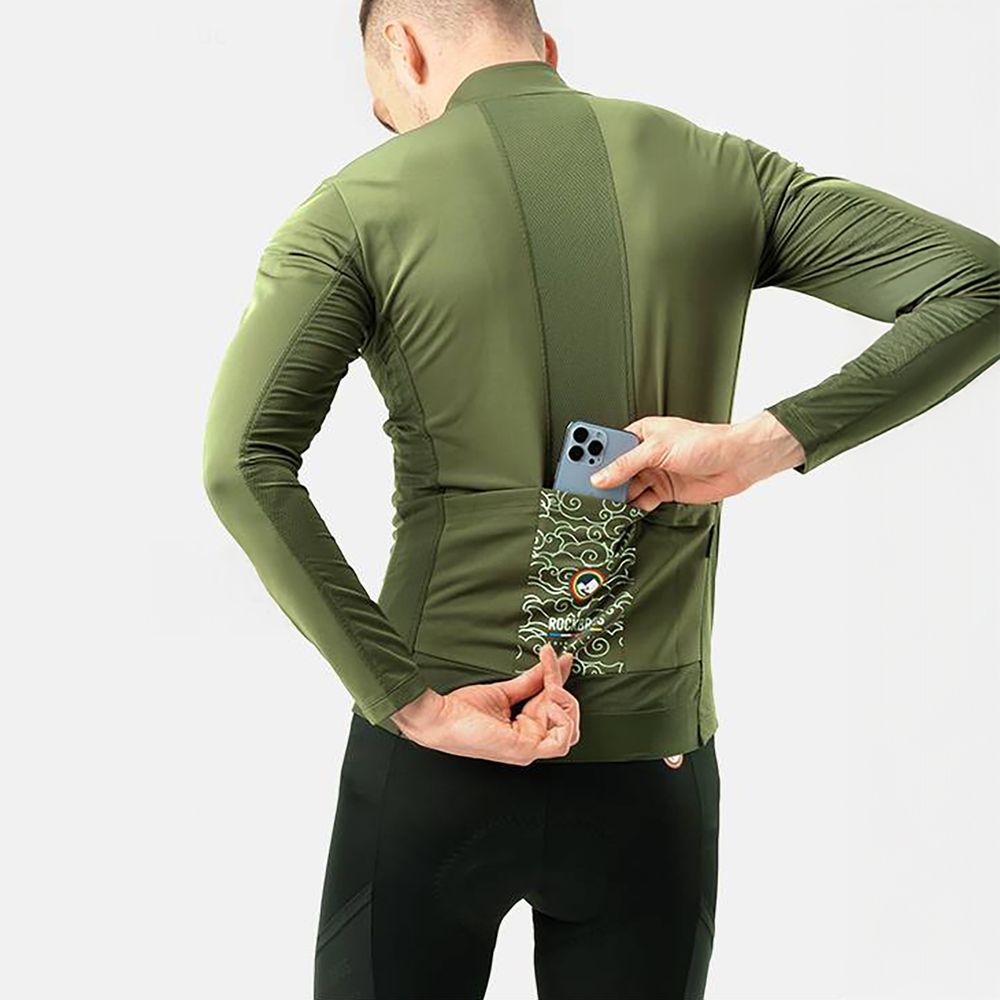 Rockbros TLWT001 ROAD TO SKY windproof insulated cycling jersey M - green