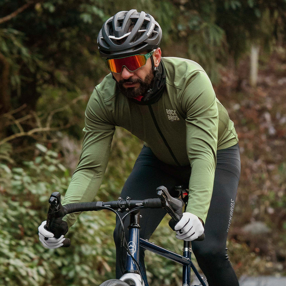 Rockbros TLWT001 ROAD TO SKY windproof insulated cycling jersey M - green