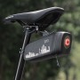 Rockbros AS-141 Lightweight Bicycle Seat Bag with Smart Rear Light - Black