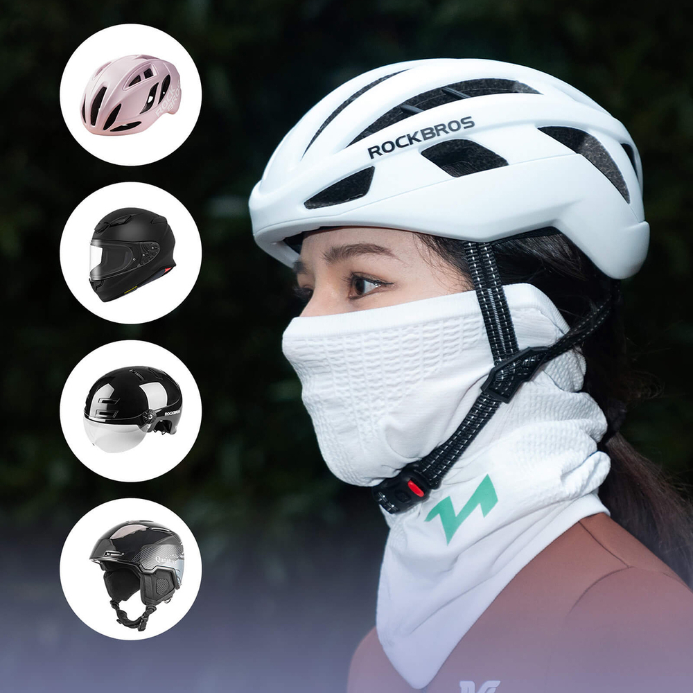 Rockbros LFA23 TVI Women&amp;amp;#39;s Knitted Bicycle Neck Warmer - White