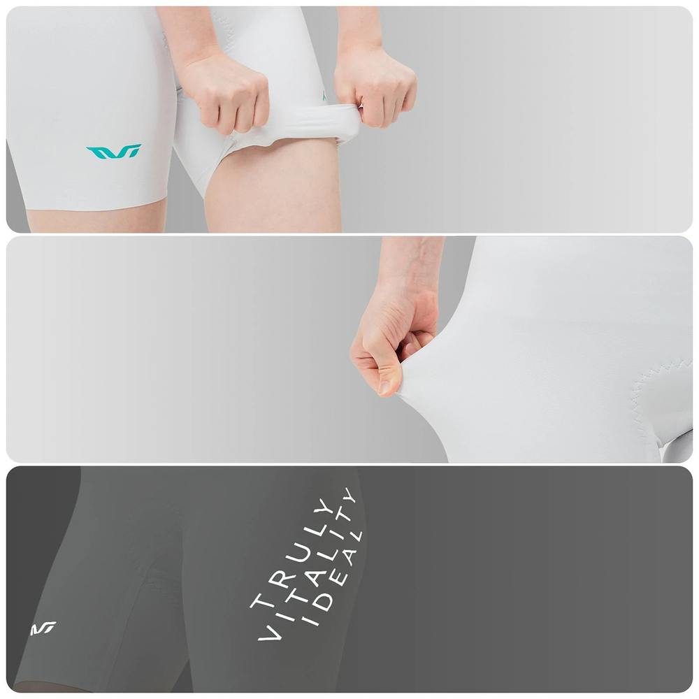Rockbros YDDK017-1 TVI Women&amp;amp;#39;s Cycling Shorts with Bib and Pad Size S - White