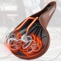 Rockbros 6800S retro comfort bicycle saddle - brown