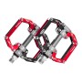 Rockbros 2010-12SBKR Aluminum Bicycle Pedals with Sealed Bearings - Black and Red