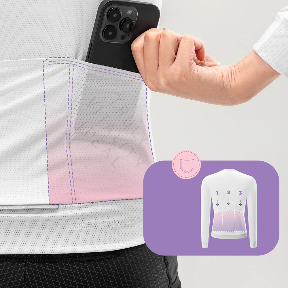Rockbros 15210006005 TVI Women&amp;amp;#39;s Cycling Jersey Long Sleeve L - White