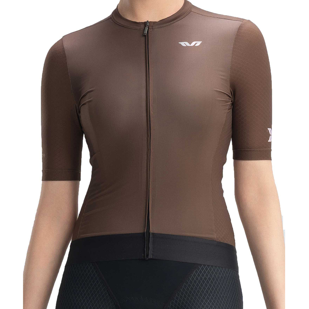 Rockbros 15110007003 TVI Women&amp;amp;#39;s Short Sleeve Cycling Jersey S - Brown