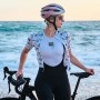 Rockbros 15110005003 Women&amp;amp;#39;s Short Sleeve Cycling Jersey S - White