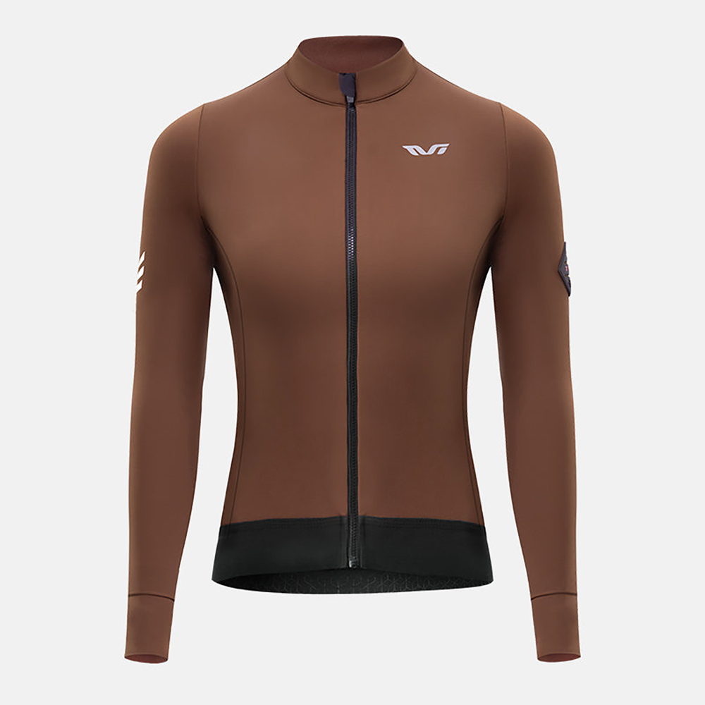 Rockbros YDWT006 TVI women&amp;amp;#39;s cycling jersey insulated autumn/winter S - brown