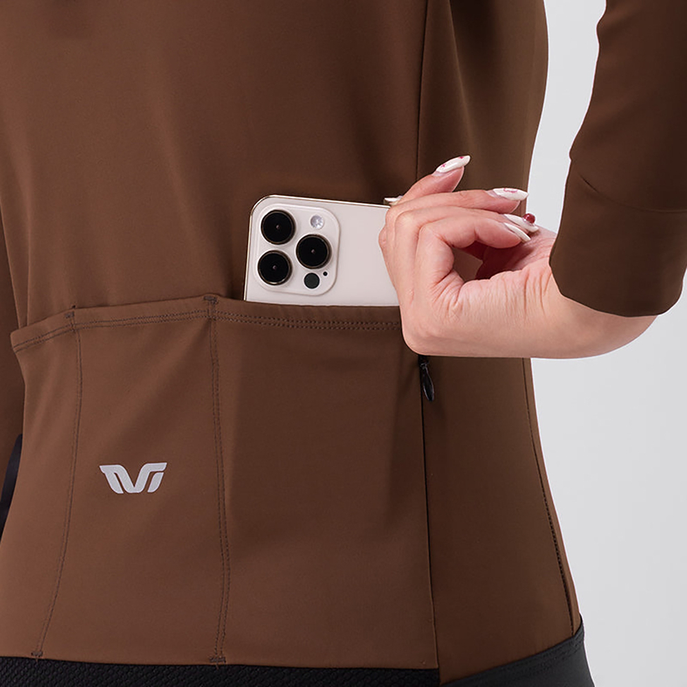 Rockbros YDWT006 TVI women&amp;amp;#39;s cycling jersey insulated autumn/winter S - brown