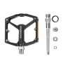 Rockbros K371 Reflective Aluminum Bicycle Pedals with Sealed Bearings - Black