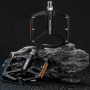 Rockbros K371 Reflective Aluminum Bicycle Pedals with Sealed Bearings - Black