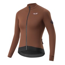 Rockbros YDWT006 TVI women&amp;amp;#39;s cycling jersey insulated autumn/winter M - brown