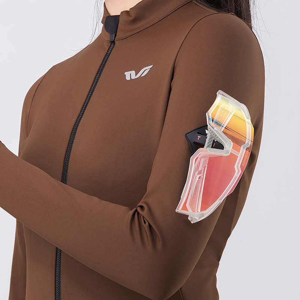 Rockbros YDWT006 TVI women&amp;amp;#39;s cycling jersey insulated autumn/winter L - brown