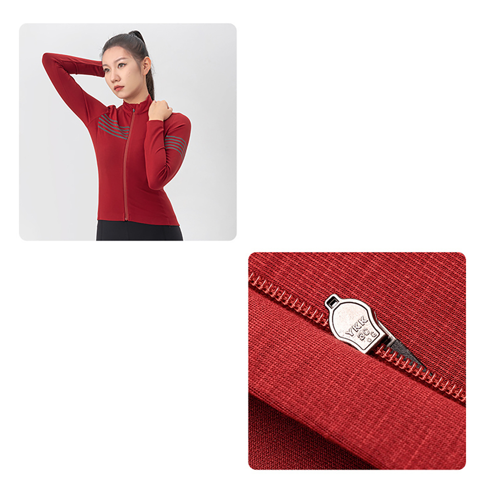 Rockbros YPW065 TVI Women&amp;amp;#39;s Long Sleeve Cycling Jersey Fall/Winter S - Red