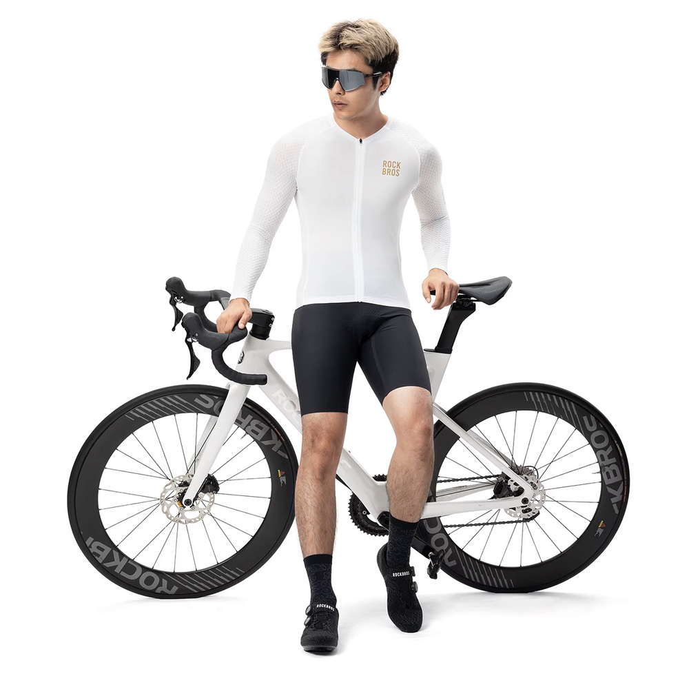 Rockbros YDCX008 Diamond Long Sleeve Cycling Jersey Size XL - White - OUTLET